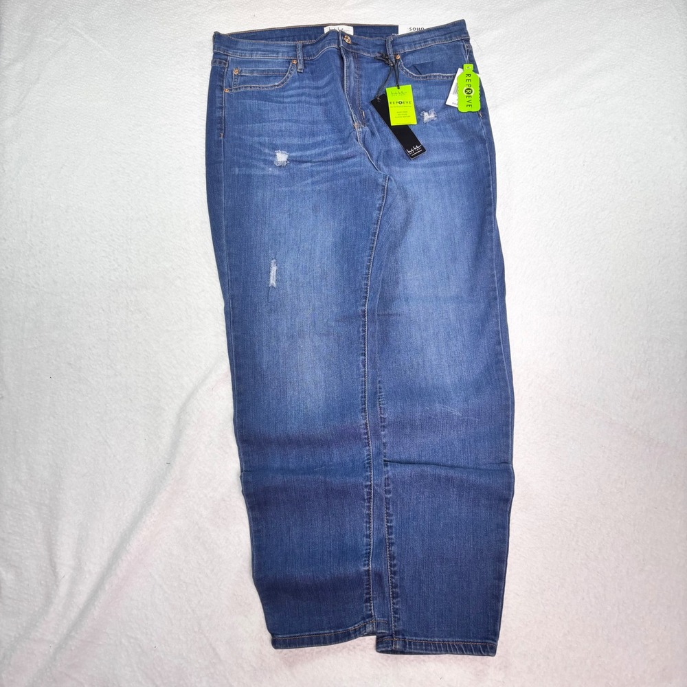 Nicole Miller SOHO High Rise Skinny Jeans Womens Size 14 Medium Wash NWT Denim